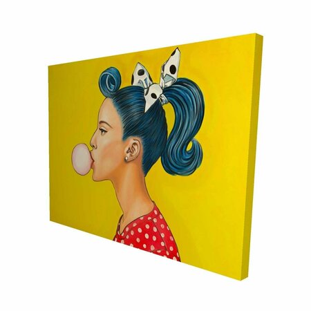 FONDO 16 x 20 in. Retro Woman with Beautiful Ponytail-Print on Canvas FO2790814